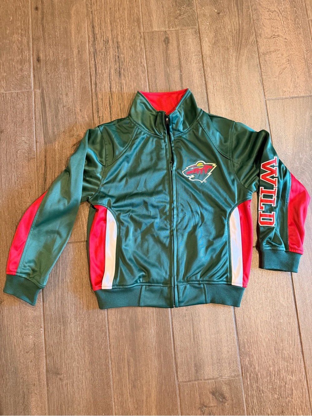 MInnesota Wild NHL youth small track jacket